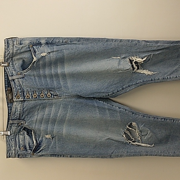 Torrid Jeans Womens Size 16S High Waist Rise Distressed Crop  Light Wash Stretch - Picture 1 of 7